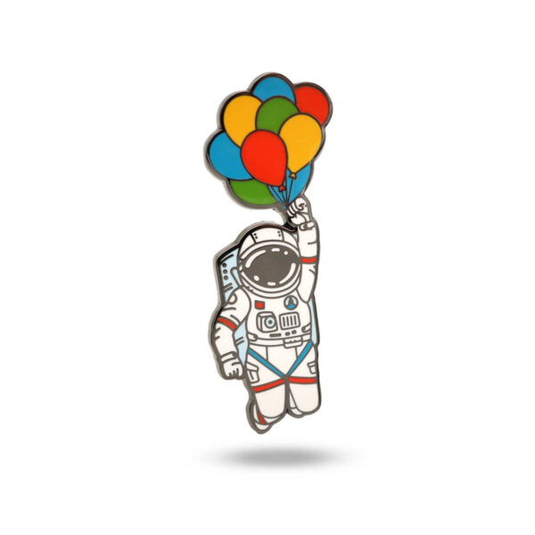 Astronaut Balloons Pin