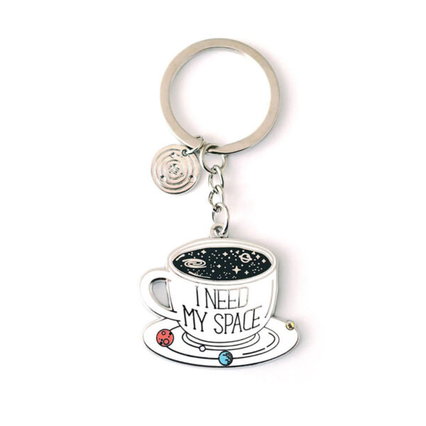 I Need My Space Coffee Cup Keychain