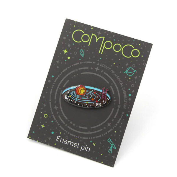 Solar System Space Pool Enamel Pin
