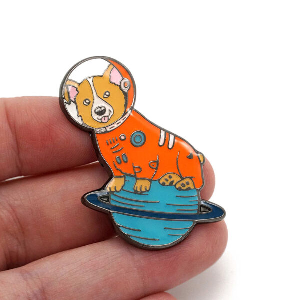 Space Corgi Enamel Pin 