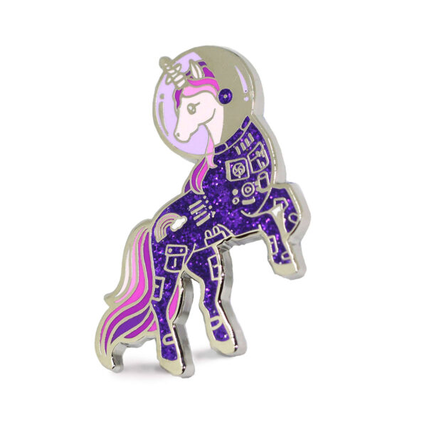 Space Unicorn Enamel Pin Purple