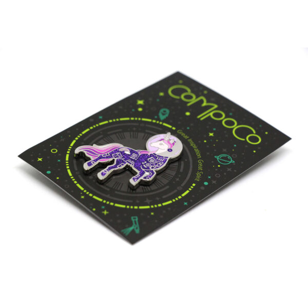 Space Unicorn Enamel Pin Purple
