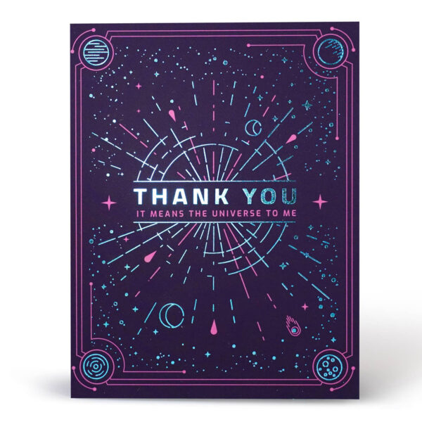 Thank You Greeting Card Blue Text