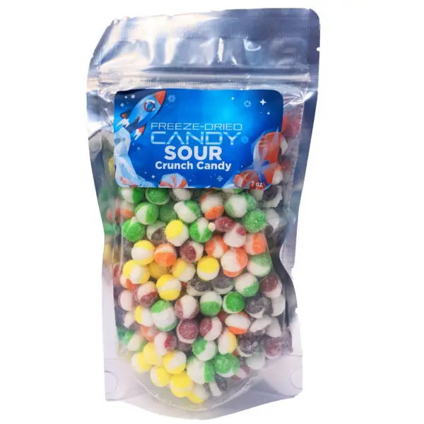 Sour Rainbow Orbits 7oz packet to show size