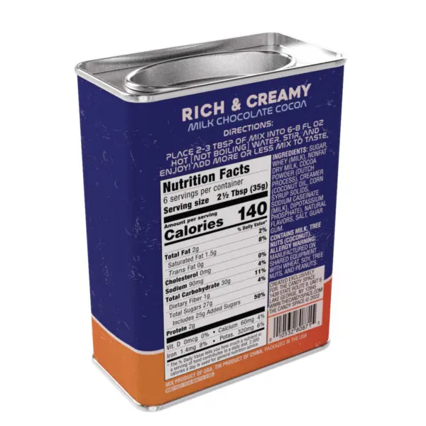 The Candy Space Milk Chocolate Fuel backside to display nutritional information