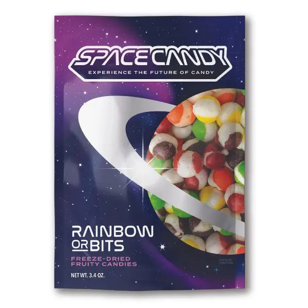 rainbow orbits candy package
